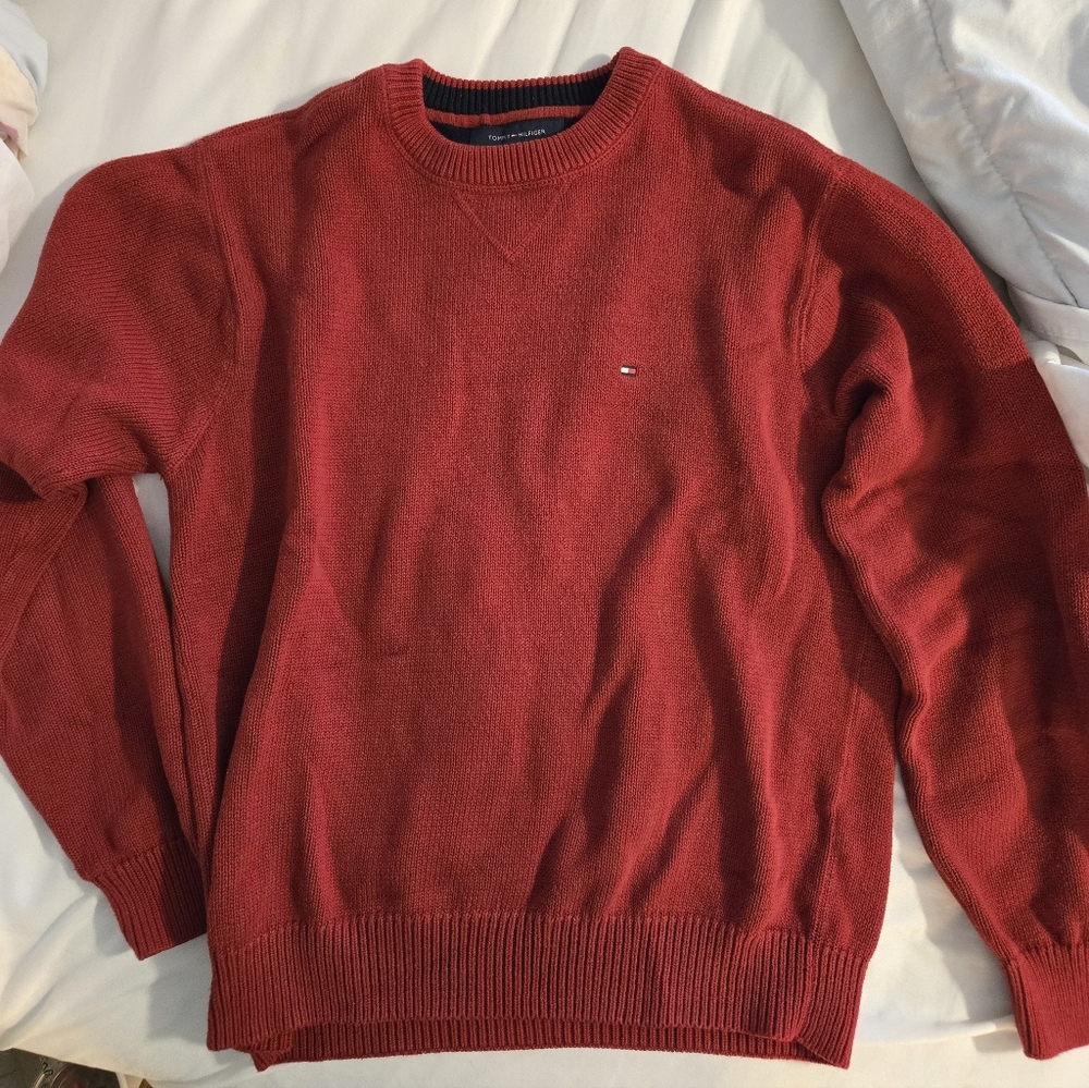 Tommy Hilfiger Rich Red Crewneck Sweater